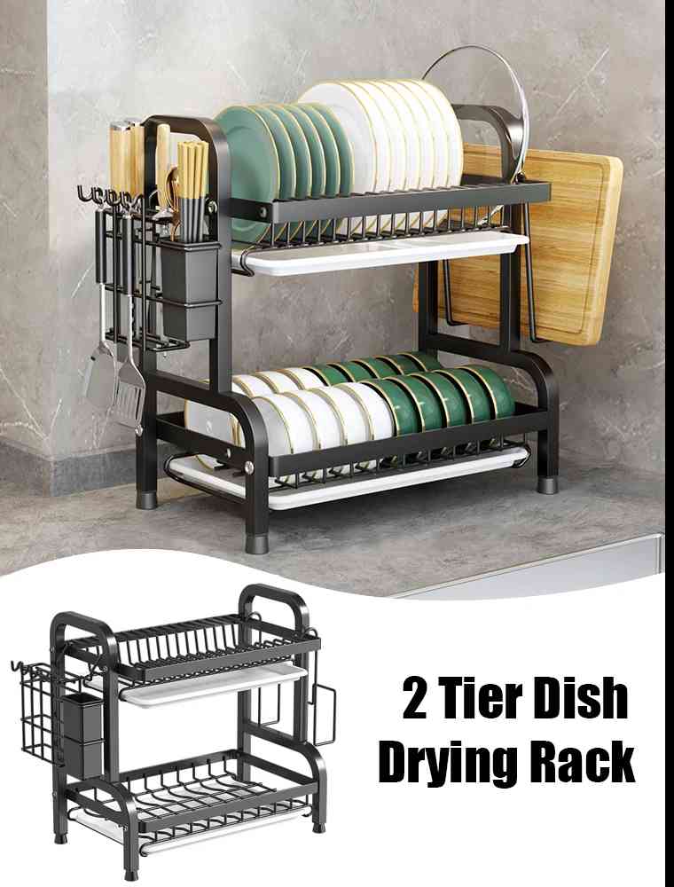 2 Tier Multifunctional Bowl Rack